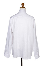 Men's hand-embroidered linen shirt, 'Calm Under Pressure' - Men's Hand-Embroidered Shirt with Floral Motif