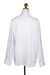 Men's hand-embroidered linen shirt, 'Calm Under Pressure' - Men's Hand-Embroidered Shirt with Floral Motif (image 2e) thumbail