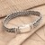 Men's sterling silver chain bracelet, 'Honest Man' - Men's Sterling Silver Cuban Link Chain Bracelet thumbail