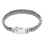 Pulsera de cadena de plata de ley para hombre. - Pulsera de cadena de eslabones cubanos de plata esterlina para hombre