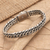 Men's sterling silver chain bracelet, 'Honest Man' - Men's Sterling Silver Cuban Link Chain Bracelet (image 2b) thumbail