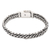 Men's sterling silver chain bracelet, 'Honest Man' - Men's Sterling Silver Cuban Link Chain Bracelet (image 2d) thumbail