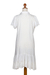 Hand-embroidered rayon a-line dress, 'Bloom Under Snow' - Hand-Embroidered Rayon A-Line Dress from Bali (image 2e) thumbail