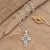 Sterling silver pendant necklace, 'My Philosophy' - Sterling Silver Pendant Necklace with Cross Motif (image 2) thumbail