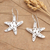 Sterling silver dangle earrings, 'The Little Starfish' - Sterling Silver Dangle Earrings with Starfish Motif (image 2) thumbail
