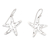 Sterling silver dangle earrings, 'The Little Starfish' - Sterling Silver Dangle Earrings with Starfish Motif thumbail