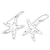 Sterling silver dangle earrings, 'The Little Starfish' - Sterling Silver Dangle Earrings with Starfish Motif (image 2b) thumbail