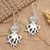 Sterling silver dangle earrings, 'Deep Sea Spirit' - Sterling Silver Dangle Earrings with Octopus Motif (image 2) thumbail