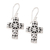 Sterling silver dangle earrings, 'Eternal Flowers' - Sterling Silver Dangle Earrings with Cross Motif thumbail
