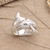 Sterling silver wrap ring, 'Gentle Giant' - Sterling Silver Wrap Ring with Whale Motif (image 2b) thumbail