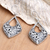 Sterling silver dangle earrings, 'Altar of Repose' - Artisan Crafted Sterling Silver Dangle Earrings (image 2) thumbail