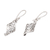 Sterling silver dangle earrings, 'The Great Curve' - Hand Crafted Sterling Silver Dangle Earrings