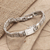 Men's sterling silver chain bracelet, 'Endless Union' - Men's Sterling Silver Modern Chain Bracelet from Bali