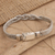 Sterling silver chain bracelet, 'Illusion Knot' - Unisex Sterling Silver Chain Bracelet Crafted in Bali (image 2) thumbail