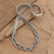 Collar de cadena de plata esterlina - Collar de cadena de plata esterlina con acabado combinado