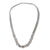 Collar de cadena de plata esterlina - Collar de cadena de plata esterlina con acabado combinado
