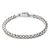 Men's sterling silver chain bracelet, 'Braided Balance' - Men's Sterling Silver Braided Chain Bracelet from Bali (image 2c) thumbail