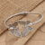 Sterling silver cuff bracelet, 'Butterfly Diva' - Hand Made Sterling Silver Butterfly Cuff Bracelet (image 2b) thumbail