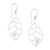 Cultured pearl dangle earrings, 'Leafy Innocence' - Sterling Silver Leafy Dangle Earrings with Cultured Pearls thumbail