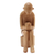 Wood statuette, 'My First Love' - Family-Themed Hibiscus Wood Statuette (image 2c) thumbail