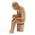 Wood statuette, 'My First Love' - Family-Themed Hibiscus Wood Statuette (image 2d) thumbail