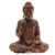Wood sculpture, 'Blessed by Buddha' - Hand Carved Hibiscus Wood Buddha Sculpture