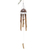 Bamboo and coconut shell wind chime, 'Floral Melody' - Bamboo Wind Chime with Hand-Painted Floral Motif