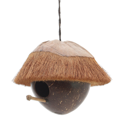 Coconut Shell and Bamboo Birdhouse from Bali