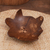 Coconut shell soap dish, 'Come Clean' - Coconut Shell Soap Dish with Turtle Motif (image 2b) thumbail