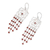 Garnet dangle earrings, 'Root of Desire' - Garnet Dangle Earrings with Chakra Motif