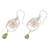 Peridot dangle earrings, 'Heart of Chakra' - Peridot Dangle Earrings with Chakra Motif