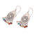 Multi-gem dangle earrings, 'Chakra Drops' - Multi-Gemstone Dangle Earrings with Chakra Motif