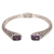 Amethyst cuff bracelet, 'Gianyar Twilight' - Five Carat Amethyst Cuff Bracelet