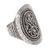 Men's sterling silver cocktail ring, 'Palace Door' - Men's Hand Made Sterling Silver Cocktail Ring (image 2c) thumbail