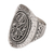 Men's sterling silver cocktail ring, 'Palace Door' - Men's Hand Made Sterling Silver Cocktail Ring (image 2d) thumbail