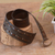 Ledergürtel - Brauner Ledergürtel mit eiserner Hakenschnalle, handgefertigt in Bali