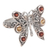 Garnet and citrine cocktail ring, 'Pretty Butterfly in Red' - Garnet and Citrine Cocktail Ring