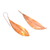 Copper drop earrings, 'Willow Leaves' - Leaf-Shaped Copper Drop Earrings from Bali