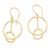 Gold-plated dangle earrings, 'Go Through Hoops' - Handmade 18k Gold-plated Dangle Hoop Earrings from Indonesia