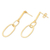 Gold-plated dangle earrings, 'Link the Chain' - Handmade 18k Gold-plated Dangle Link Earrings from Indonesia