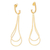 Gold-plated dangle earrings, 'Throw a Curve' - Handmade 18k Gold-plated Dangle Earrings from Indonesia