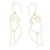 Gold-plated dangle earrings, 'Body Language' - Hand Crafted Gold-Plated Dangle Earrings from Indonesia