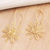 Gold-plated dangle earrings, 'Sun Gleam' - Hand Crafted Gold-Plated Dangle Earrings from Indonesia