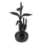 Wood jewelry stand, 'Plucking Dreams' - Hand Carved Wood Jewelry Stand with Leaf Motif thumbail