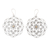 18k gold accented filigree earrings, 'Tanah Lot Sunshine' - Sterling Silver Filigree Earrings with 18k Gold Accents