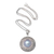 collar con colgante de perlas cultivadas - Collar Colgante de Plata de Ley Pulida con Perla Azul