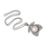 Halskette mit Anhänger aus Zuchtperlen - Halskette mit floralem Anhänger aus Sterlingsilber und grauer Perle