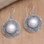 Cultured pearl dangle earrings, 'Heavenly Blossoms' - Sterling Silver Cultured Pearl Dangle Earrings from Bali