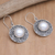 Cultured pearl dangle earrings, 'Heavenly Blossoms' - Sterling Silver Cultured Pearl Dangle Earrings from Bali