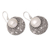 Cultured pearl dangle earrings, 'Romance in Heaven' - Balinese Sterling Silver Cultured Pearl Dangle Earrings